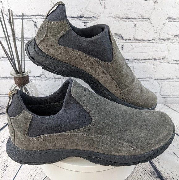 LL Bean Casual Slip on Loafer Shoe Mens Size 9.5M Gray Suede - Picture 3 of 7